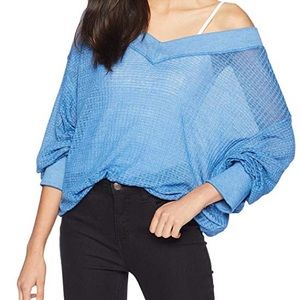 Free people south side thermal blue size XS